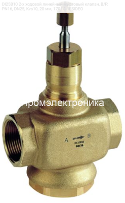 DI25B10 2-х ходовой линейный муфтовый клапан, В/Р, PN16, DN25, Kvs10, 20 мм, 170 °C RESIDEO