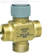 V5823A2060 3-х ходовой линейный муфтовый клапан, PN16, DN20, Kvs 4, 6,5 мм, 120 °C Honeywell