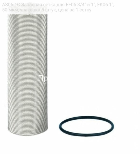 AS06-1C Запасная сетка для FF06 3/4" и 1", FK06 1", 50 мкм, упаковка 5 штук, цена за 1 сетку